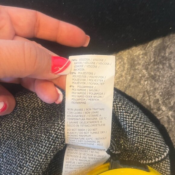 Blugirl Knit Sweater w/ Floral Sleeves & Subtle Sparkle – M - Picture 8 of 12